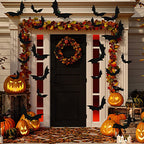 HaWeier 18-Piece Hanging Halloween Bat Set – Black – product detail