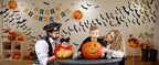 LUDILO Black 3D Bat Wall Decorations, 100 Pieces