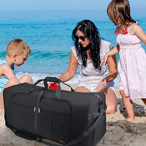 Urtala Foldable Travel Duffel Bag – 100L, Black – Black / 100L – product detail