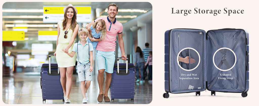 Sweetcrispy T-2LG-20BU-1 Carry-On Suitcase – 20 Inch, Blue – Blue / 20 Inch – product detail