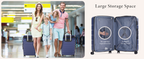 Sweetcrispy T-2LG-20BU-1 Carry-On Suitcase – 20 Inch, Blue – Blue / 20 Inch – product detail