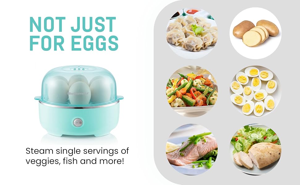 Elite Gourmet EGC115M Seven-Egg Cooker, Retro Mint