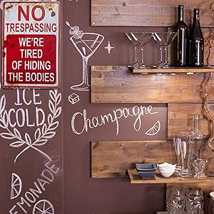 CVNDKN Halloween No Trespassing Metal Sign – 20cm x 30cm (7.8 inches x 11.8 inches), red white – red white / 20cm x 30cm (7.8 inches x 11.8 inches) – product detail