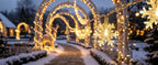 CESOF Warm White Snowflake String Lights, 20 ft