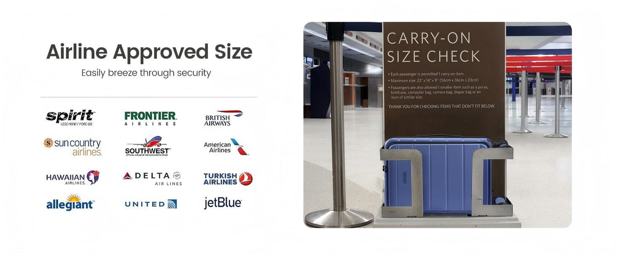 LOVEVOOK VYUB5188LK30M-T2 Hardside Carry-On Suitcase – 20 inch, Blue – Blue / 20 inch – product detail