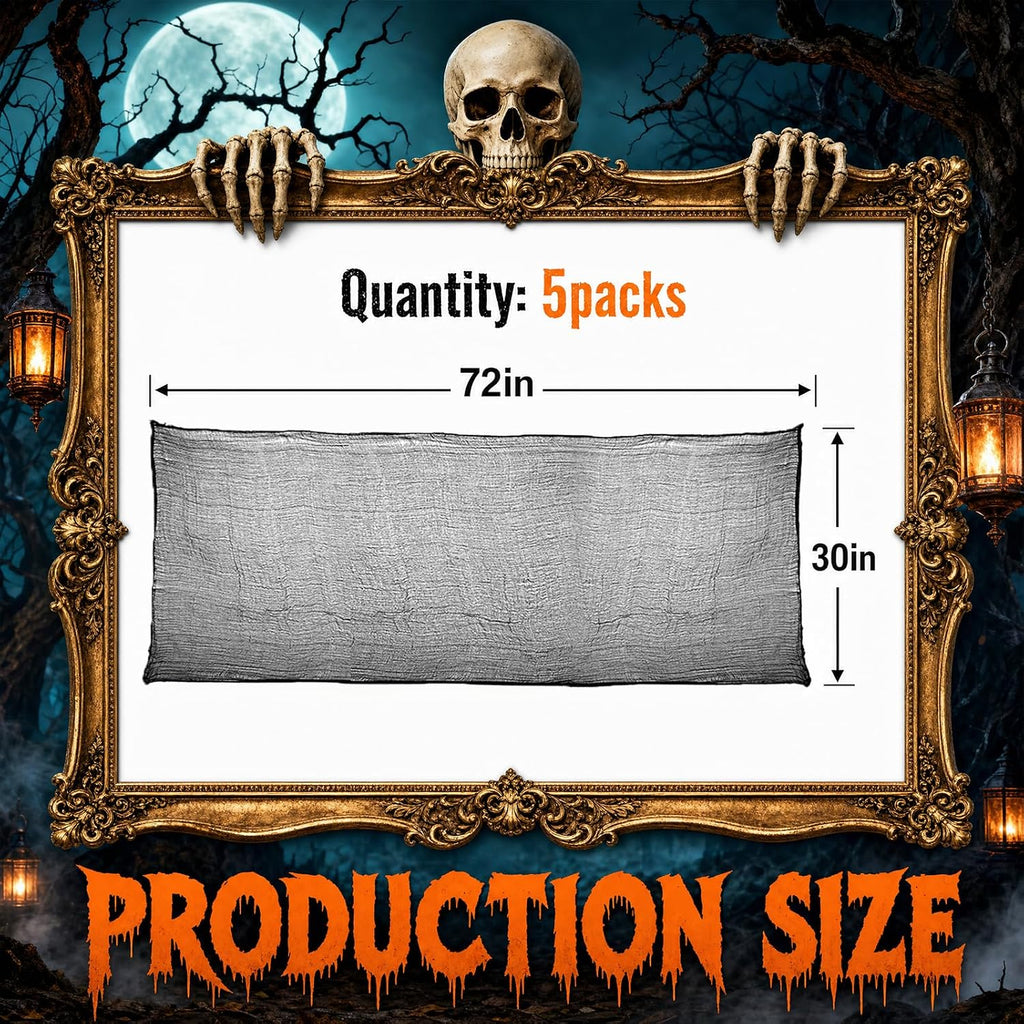 Cyantor Black Halloween Creepy Cloth, 5-Piece Set