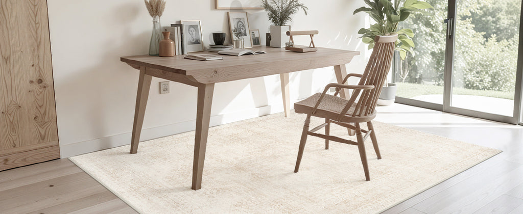 Luxturiy Vintage-Style Area Rug, Beige, 8 x 10 ft