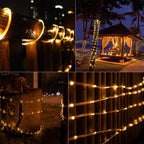 Brightown Solar Rope Lights, Warm White, 39 ft