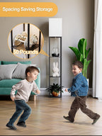 PARTPHONER Shelf Floor Lamp with Three-Color LED Bulb, Black