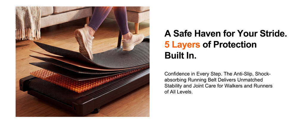 Lacuffy BA09-F6 Under-Desk Walking Treadmill – Satin Black – product detail