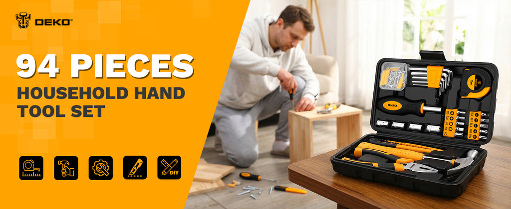 DEKOPRO 94-Piece Household Hand Tool Kit – Orange – product detail