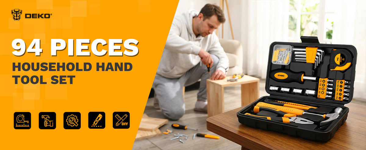 DEKOPRO 94-Piece Household Hand Tool Kit – Orange – product detail