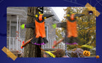 Bswalf 44-Inch Crashing Witch Halloween Tree Decoration – Orange(44 Inch) – product detail