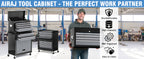 AIRAJ 327Black-tool chest 8-Drawer Rolling Tool Chest with Detachable Top – Black – product detail