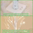 PEIDUO Lighted Birch-Style Tabletop Trees, 2 ft, Set of 2