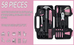 MARTCOLOR M836-Pink 58-Piece Household Hand Tool Kit – Pink – product detail