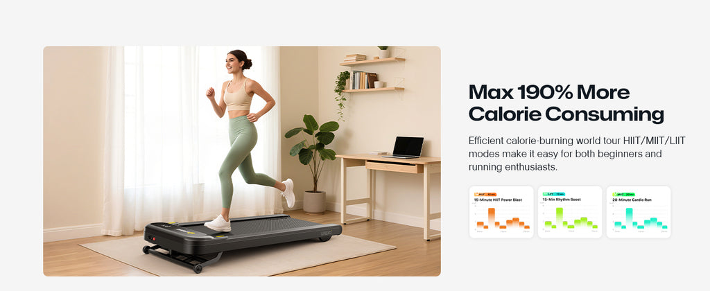 UREVO Spacewalk 3S Under-Desk Walking Treadmill – Black-orange – product detail