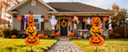 Beterzack 628NGDC 2-Set Stackable Metal Pumpkin Yard Stakes – Halloween yard signs – 2 Pack Stacked Pumpkins / Halloween yard signs – product detail