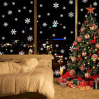 LUDILO White Snowflake Window Clings, 135 Pieces