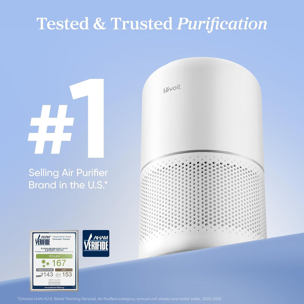 Levoit Core 300-P Air Purifier, White, 1-Pack
