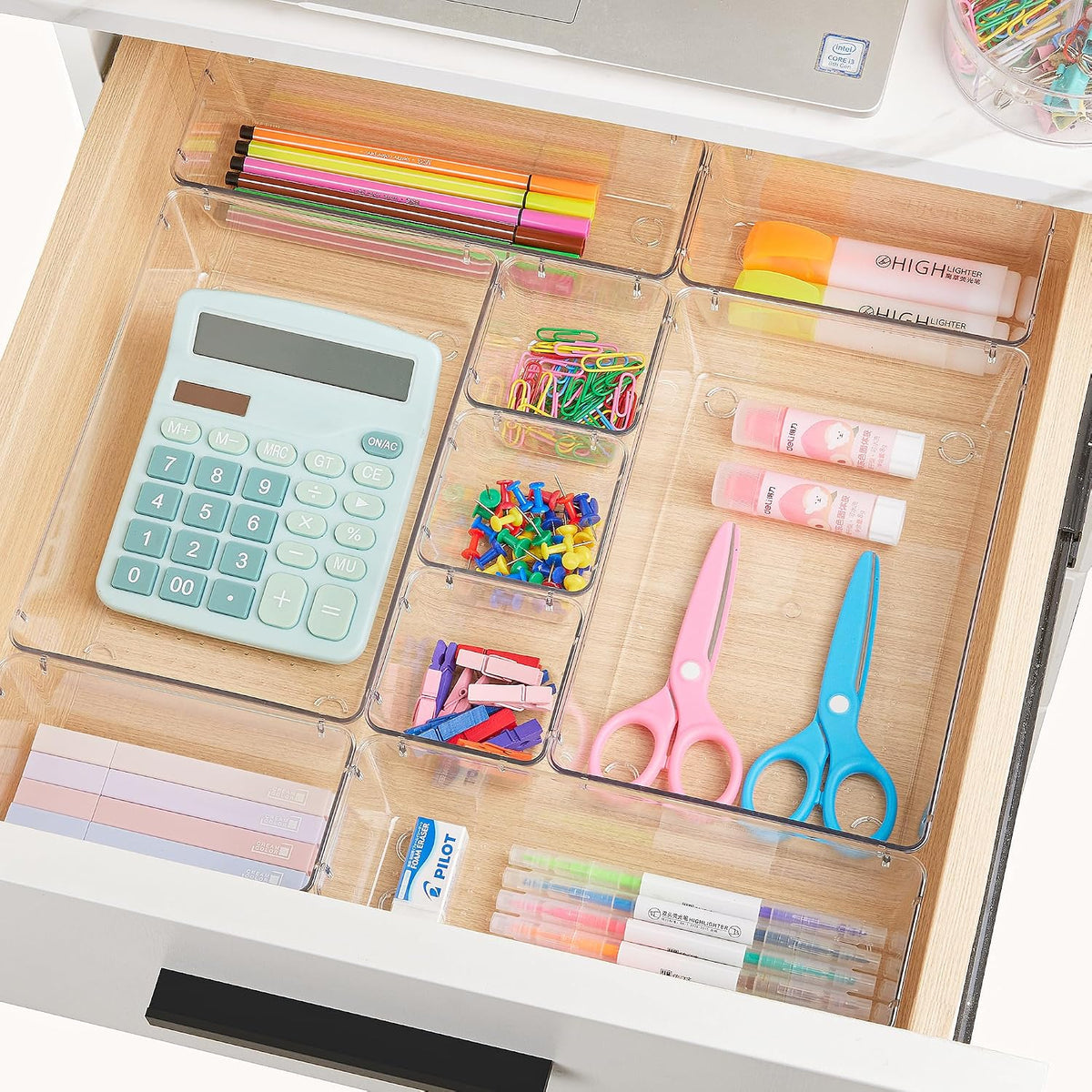 Vtopmart Clear Drawer Organizer Trays, 25-Pack
