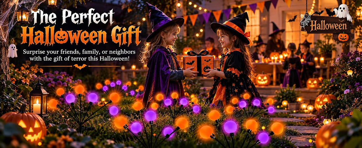 OZS Solar Firefly Garden Lights – 6 Pack, Purple Orange – Purple Orange / 6 Pack – product detail