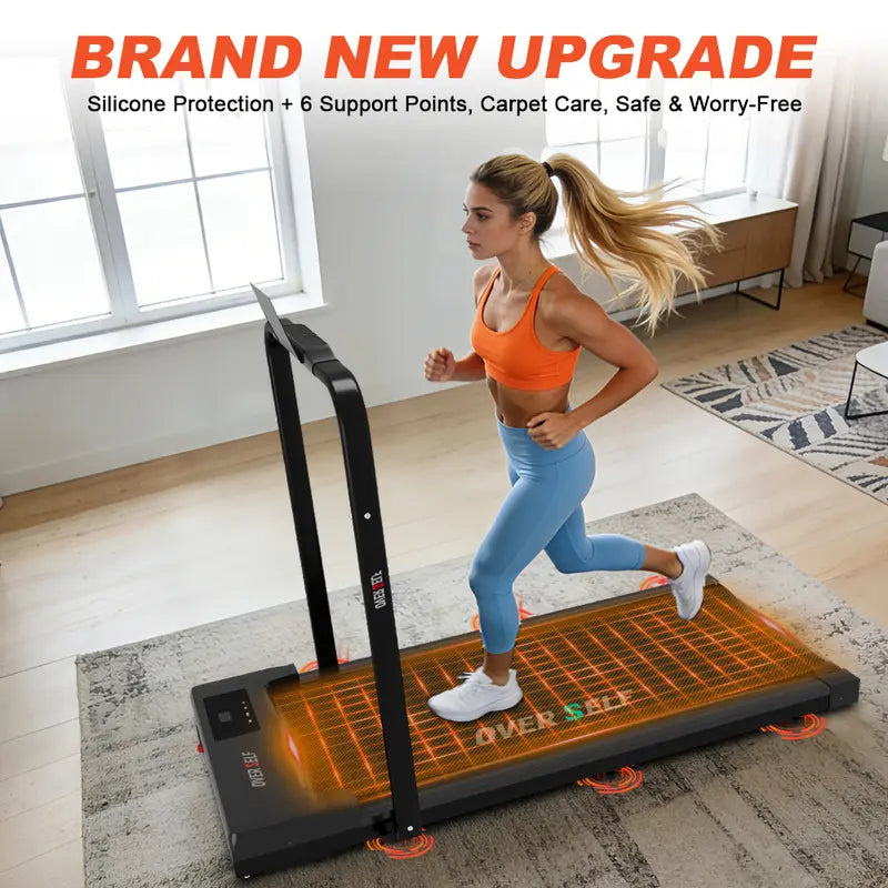 OVER SELF 2-in-1 Foldable Treadmill - 2in1 Walk/Roll, Remote Control, Adjustable Incline, Low Noise, Portable Compact Design, Indoor Exercise Home Gym Cardio Equipment, Caminadora, DealsForYouDays · 3