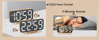 Peakeep Mirror Digital Alarm Clock, Gold