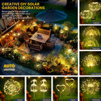 GIGALUMI Solar Firework Garden Lights, Warm White, 2-Pack