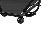 Sevenblue Two-Tier Fruit Basket with Banana Hooks, Black