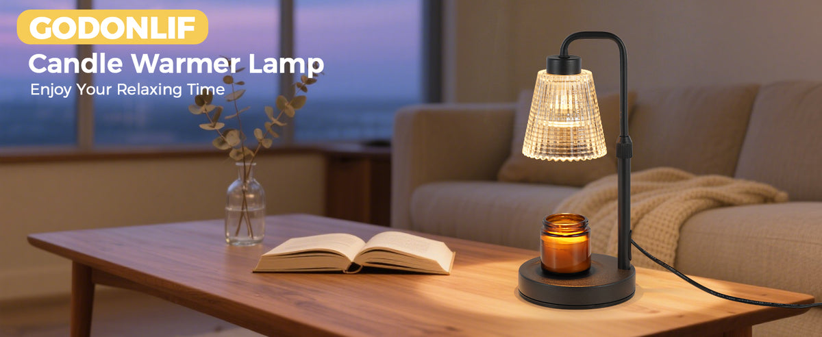 GODONLIF Adjustable Candle Warmer Lamp, Black
