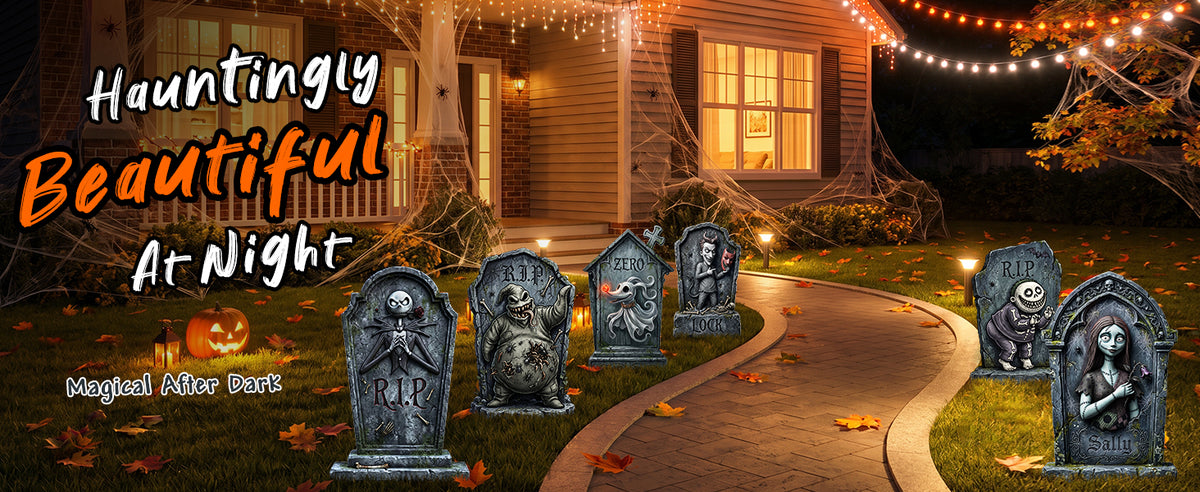 KLYRO 6-Pack 17-Inch Printed Halloween Tombstone Yard Signs – 17 Inch, Black – Black / 17 Inch – product detail