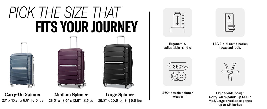 Samsonite 78257-1041 Hardside Suitcase – Checked-Large Spinner, Black – Black / Checked-Large Spinner – product detail