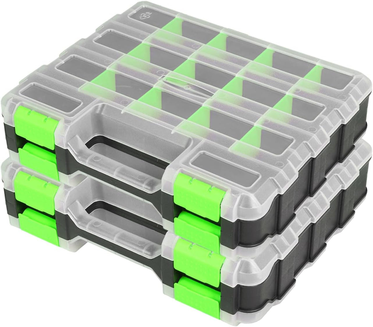 Jack Boss Parts Organizer Boxes with Removable Dividers, 1–4 Pack