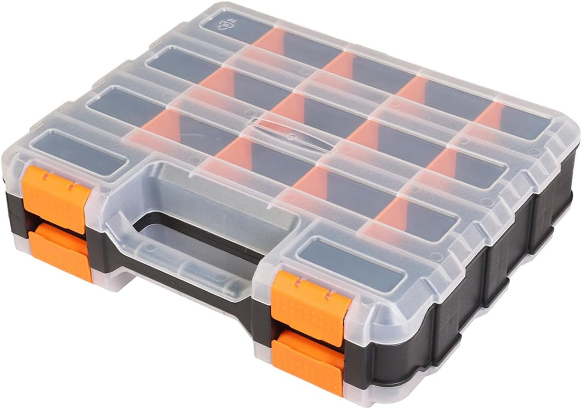 Jack Boss Parts Organizer Boxes with Removable Dividers, 1–4 Pack