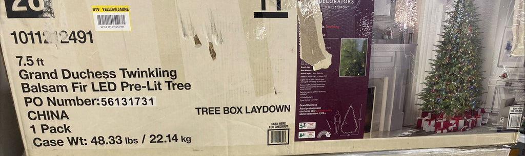 Home Decorators 7.5 ft. Pre-Lit Grand Duchess Twinkling Balsam Fir LED Tree T27 · 3